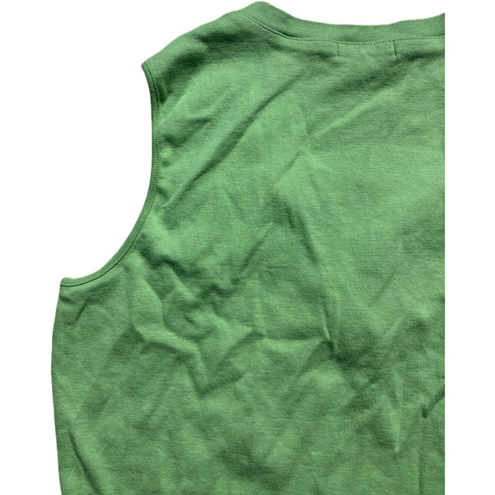 Women's By Design Green Sleeveless Layered V-Neck Tank Top Button Detail XL Y2K - Picture 8 of 11